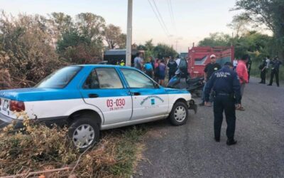 Accidente automovilístico en las inmediaciones de Santa María Xadani