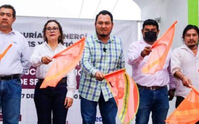 Ayuntamiento da banderazo a rehabilitación de sanitarios y construcción de módulo de seguridad en Deportivo Binnizá