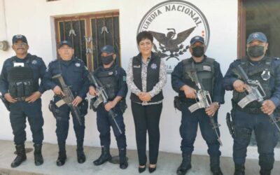 Encabeza Dalia Baños inauguración de base policial en San Pedro Atoyac en la región de la Costa