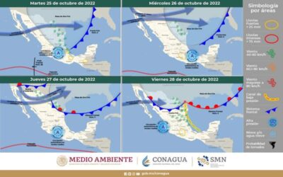 Frente frío 5 influirá de manera moderada a territorio oaxaqueño; disminuirán lluvias