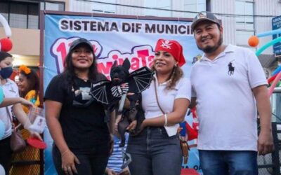 Realiza DIF juchiteco Primera Caminata Canina de Disfraces
