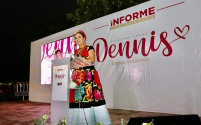 Diputada Dennis García Gutierrez rinde su primer informe legislativo en Tehuantepec