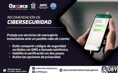 Emite SSPO recomendaciones para evitar ser víctimas de fraude y extorsión a través de cuentas de WhatsApp