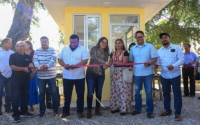 Inaugura ayuntamiento módulo de seguridad y rehabilitación de sanitarios en deportivo Binnizá