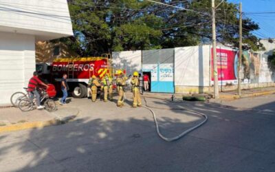 Se registra incendio en taller mecánico de Juchitán