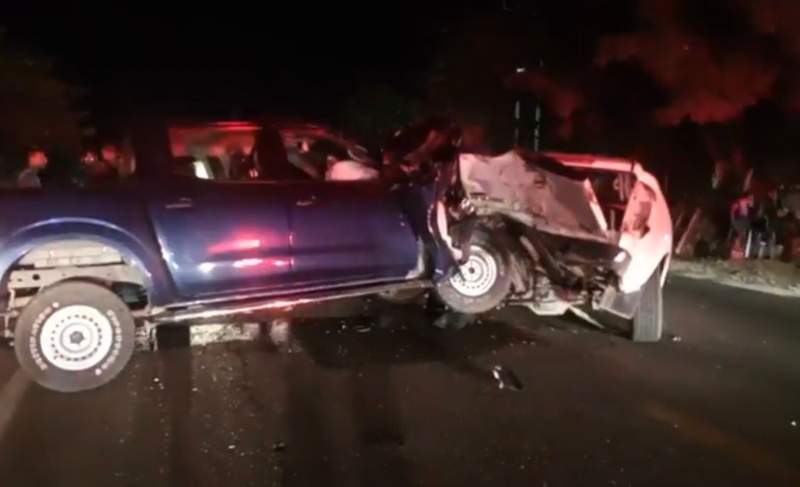 Aparatoso accidente carretero en Tehuantepec