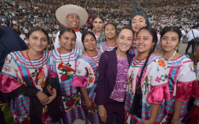 Claudia Sheinbaum asiste a la toma de posesión de Salomón jara como Gobernador de Oaxaca