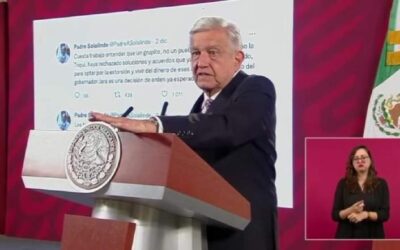 Reconoce el presidente Andrés Manuel López Obrador liberación del zócalo y portales del Palacio de Gobierno en Oaxaca