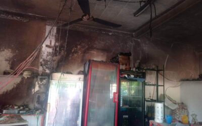 Se incendia taquería en Juchitán