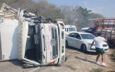Aparatoso accidente en el Istmo