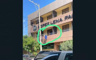 Huésped de hotel en Juchitán usa como tendedero linea de empresa de TV por cable