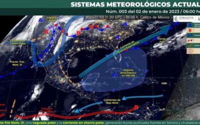 Pronóstico del clima de hoy: frente frío No. 21 aumentará la probabilidad de lluvias en México
