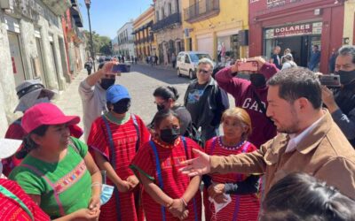 Atiende Secretaría de Gobierno a grupo de mujeres triquis de San Juan Copala