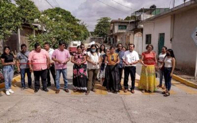 Inaugura Gobierno juchiteco pavimentación en Colonia 22 de Febrero