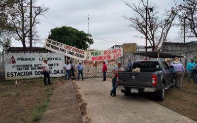 Cierran planta de bombeo de Pemex en Matías