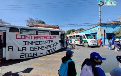 Dos meses se cumplen de plantón de normalistas en Oaxaca