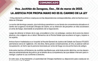 La Justicia por propia mano no es el camino de La Ley