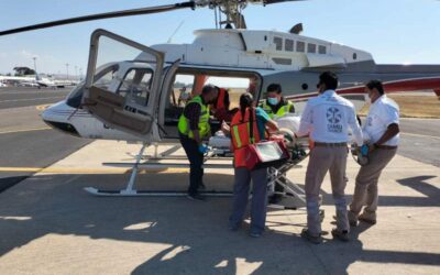 Realiza Gobierno del Estado traslado aéreo urgente de persona menor de edad