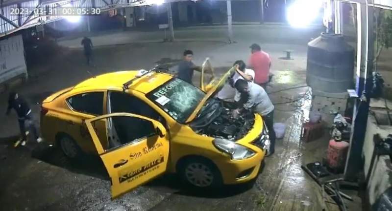 Confirman cuatro detenidos tras destrozos de un taxi en Xoxo