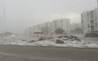 Fuerte granizada se registró en Tlacolula esta tarde