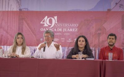 La ciudad de Oaxaca se vestirá de gala por sus 491 aniversario