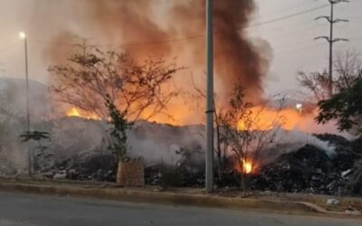 Otra vez, se incendia tiradero clandestino en la capital