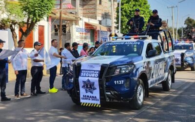 Participa Policía Vial en banderazo de inicio del Operativo “Semana Santa Segura” en Xoxocotlán