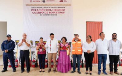 Pone en marcha Salomón Jara nueva estación de bomberos en Matías Romero