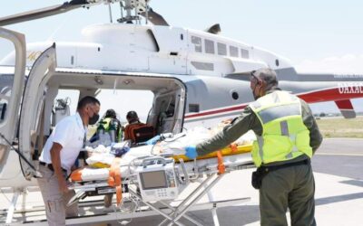 Realizan traslado de paciente con quemaduras de segundo y tercer grado de Oaxaca a ciudad de México
