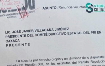 Renuncia diputada Mariana Benítez al PRI #Oaxaca