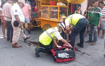 Se brinda atención a masculino lesionado accidentalmente por arma blanca