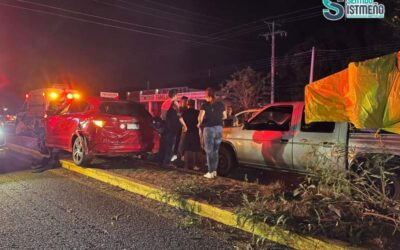 Se registra «carambola» entre vehículos en carretera del Istmo