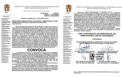 Trabajadores de salud en Oaxaca se declaran en Asamblea Permanente, interrumpen atención al público