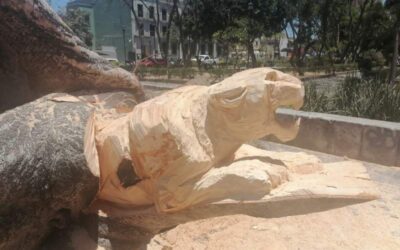 Un jaguar, un águila y una iguana, son algunas de las figuras que surgirán del árbol caído en el Llano