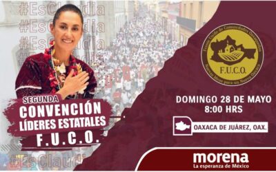 Anuncia FUCO 2a Convención Estatal en la capital oaxaqueña