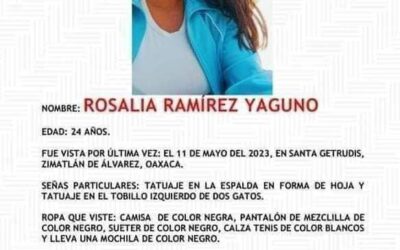 Confirman que cuerpo hallado en Santa Gertrudis Zomatlán es de Rosalia Ramírez Yaguno