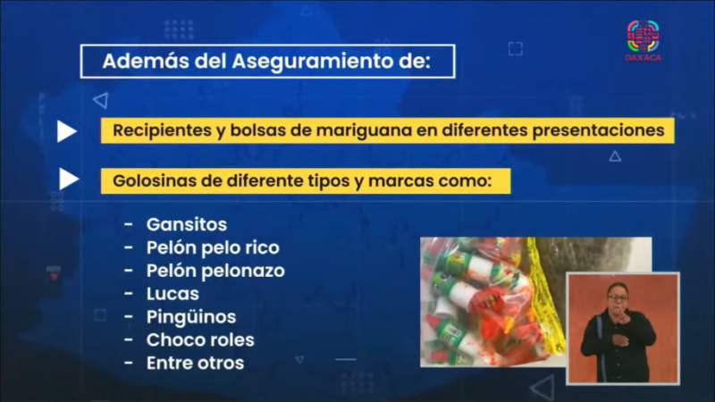 Detectan venta de dulces con marihuana en Oaxaca