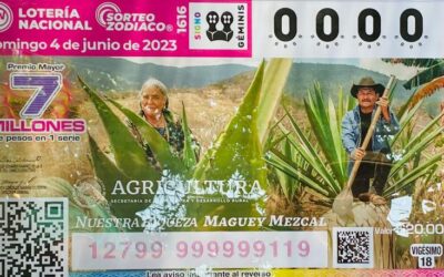 Devela Lotería Nacional billete alusivo al Maguey-Mezcal