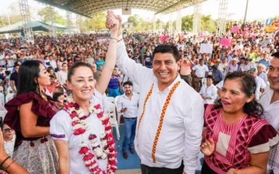 En Huatulco, coinciden Salomón Jara y Claudia Sheinbaum en la importancia de políticas a favor de la población