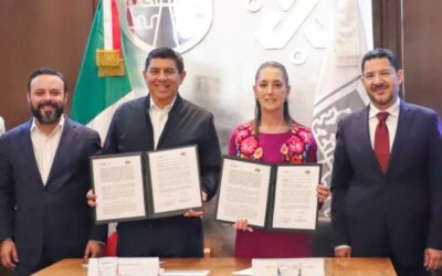 Firman Salomón Jara y Claudia Sheinbaum convenio para fortalecer la cooperación entre gobiernos de Oaxaca y CDMX