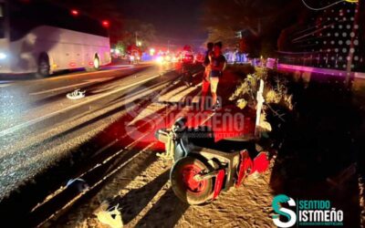 Impactan a joven motociclista en Tehuantepec