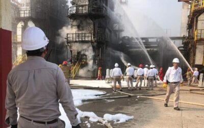 Se registra incendio en la refinería de Salina Cruz