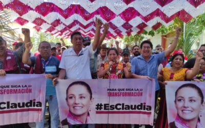 Emotivo festejo a los padres realiza el FDD-COCEI, en cuyo marco refrendaron un gran apoyo a Claudia Sheinbaum