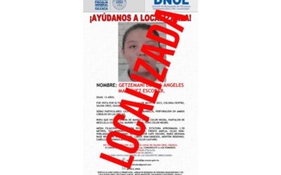 Encuentran adolescente reportada con No Localizada en el Istmo