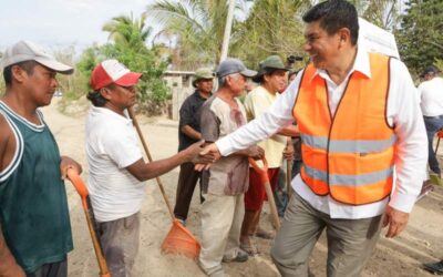 Inicia Salomón Jara pavimentación del camino a Santa María Jicaltepec con inversión de 17.6 mdp
