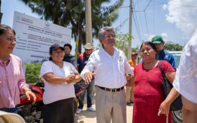 Martínez Neri beneficia con obras la Agencia de Policía de Guadalupe Victoria