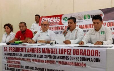 Sindicalizados de Educación Media Superior anuncian paro de labores