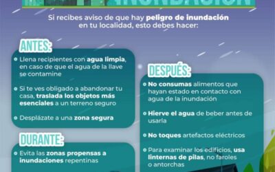 Emite Protección Civil recomendaciones ante riesgo de inundación en temporada de lluvias