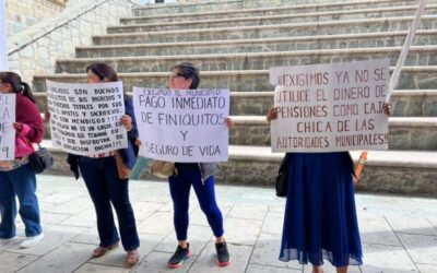 Jubilados protestan en el municipio de Oaxaca