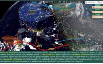 Llegará Onda tropical número 14 a tierras oaxaqueñas la tarde de este miércoles